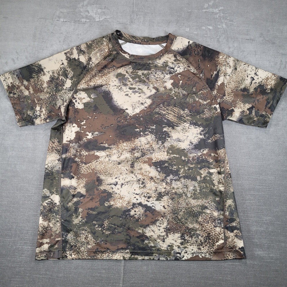 Cabelas Mens XL Octane Camo Short Sleeve T-Shirt Classic‎ Fit Hunting